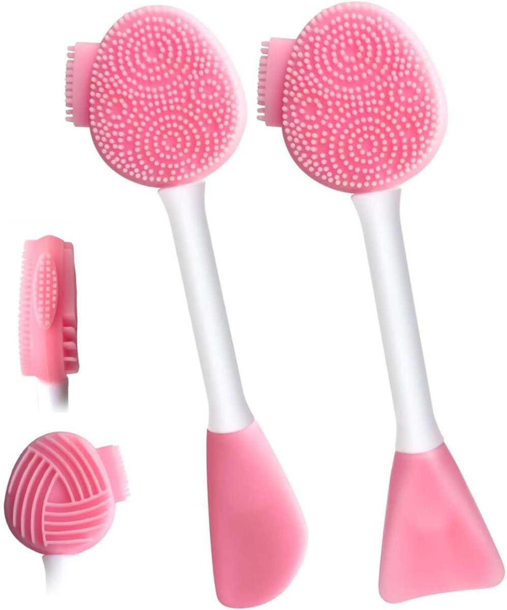 Siliconen Gezichtsborstel - 2 Stuks - Gezichtsreinigingsborstel - Gezichtsverzorging Gezichtsmasker Borstel - Gezichtsreiniging - zachte opzetborstel - Schoon Poriën - Face cleaner - voor exfoliëren, het verwijderen van mee-eters en make-up