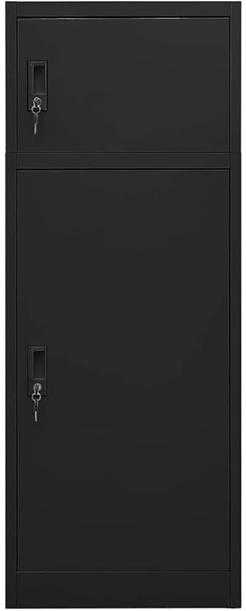 vidaXL - Zadelkast - 53x53x140 - cm - staal - zwart van Vidaxl — afbeelding 2