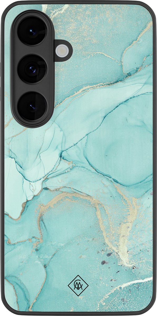 Casimoda® hoesje - Geschikt voor Samsung Galaxy S26 - Marmer mint groen - Luxe Hard Case Zwart - Backcover telefoonhoesje - Mint