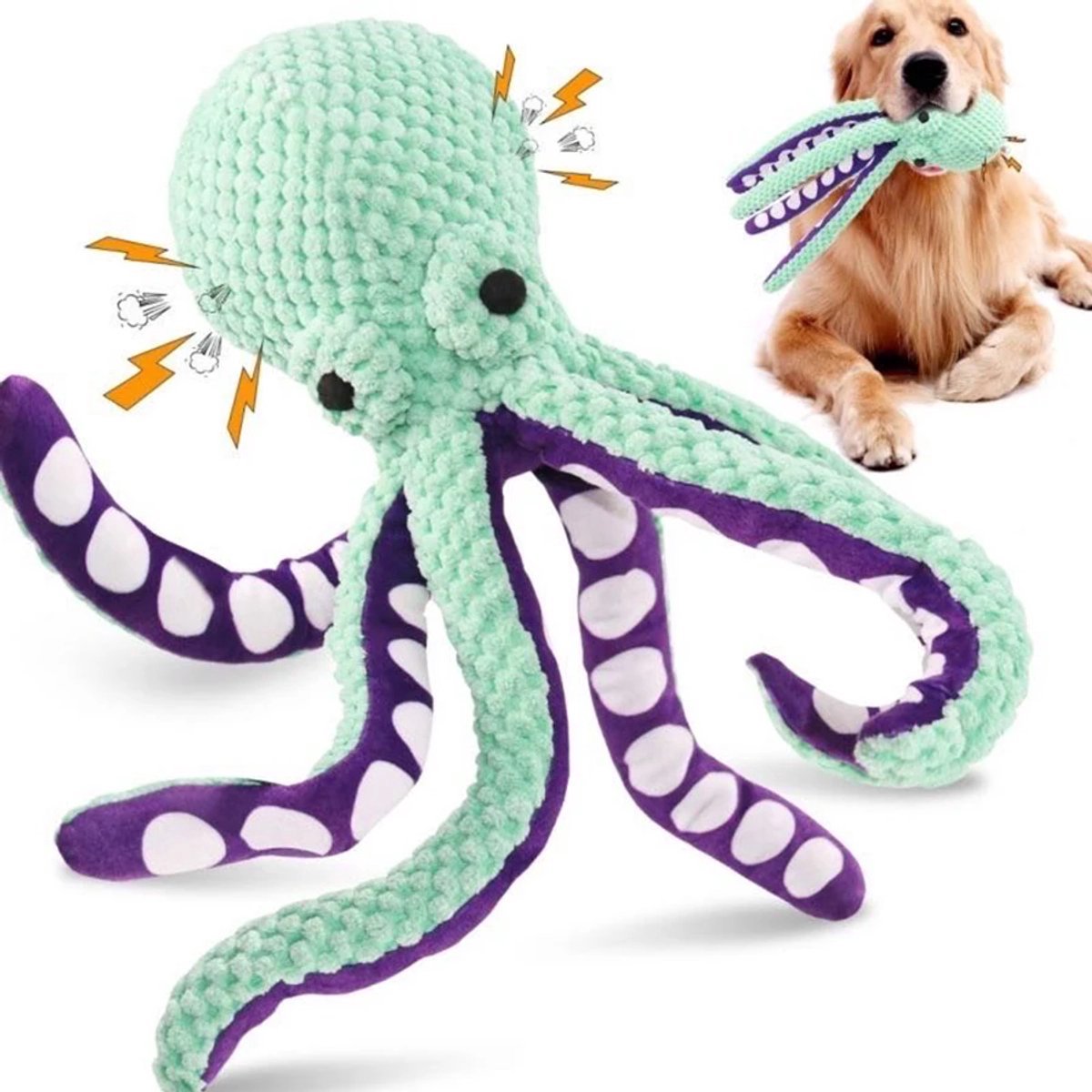 Casalora Pluche Hondenknuffe - Pluche Hondenspeelgoed met Piep - Groot Kauwspeeltje voor Puppy, Kleine, Middelgrote & Grote Honden