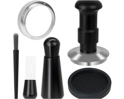 Koffie Tamper - Espresso Accessoire - Perfect Espresso - Dubbele Veer - 54mm - Zwart