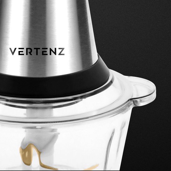 Vertenz Chop 20 - Elektrische Hakker - Glazen Kom - Keukenmachine - Zwart — afbeelding 4