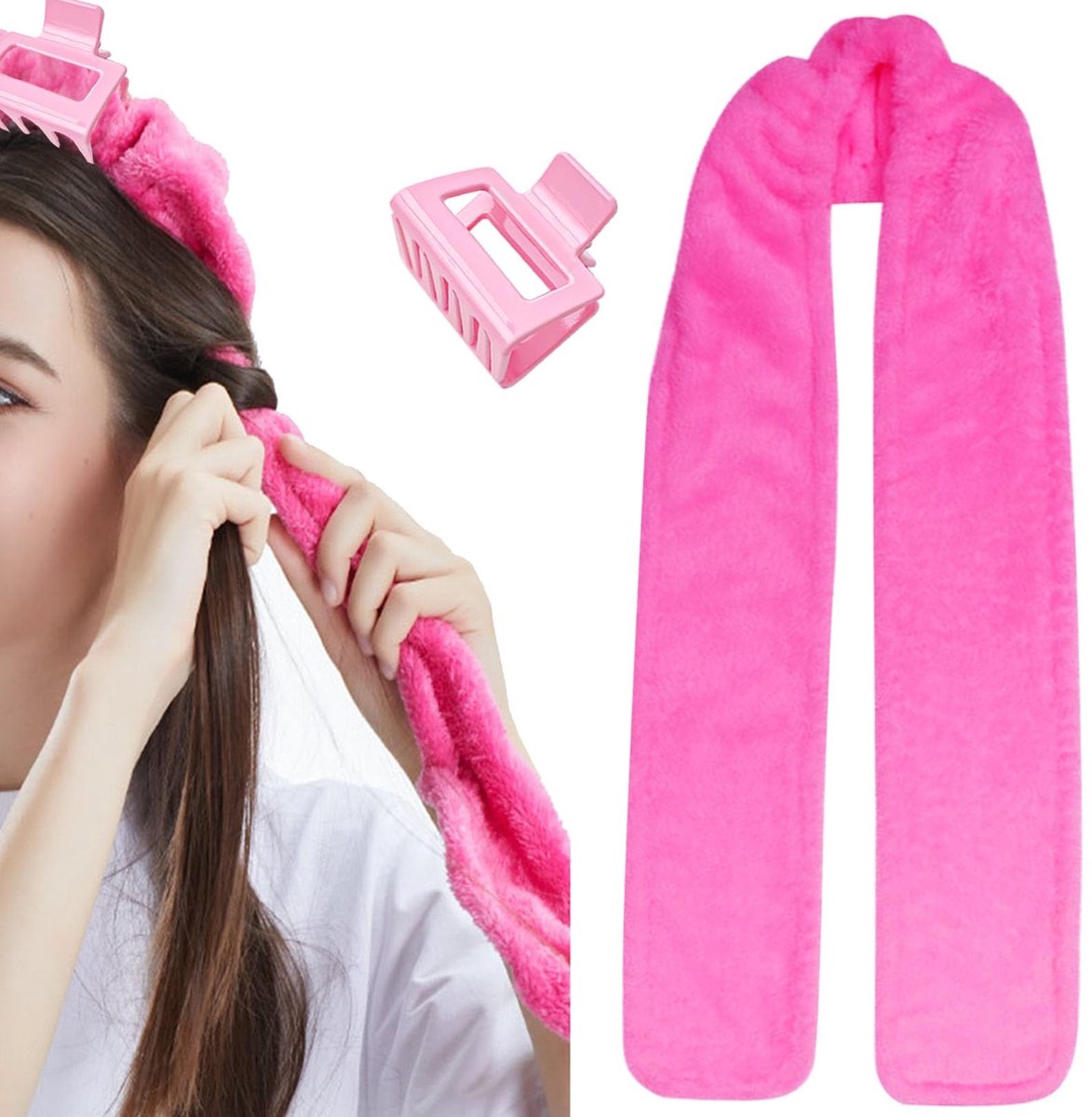 Dailygoods - Heatless Hair Curlers, Hittevrije Krulspelden voor Nachts, Curling Ribbon Hitteloze, Zacht Haarkrulspelden Slaap, Curls Band voor Grote Krullen, Haarrollers Geen Warmte voor Middellang tot Lang Haar