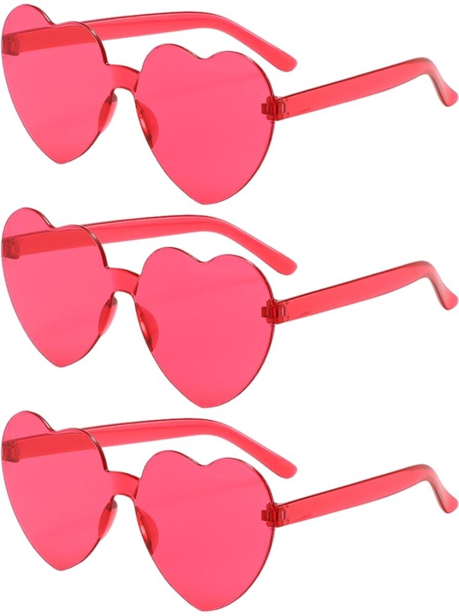 Dailygoods- Zonnebril Hartvormig Ontwerp - Zonnebril Dames - Unisex Zonnebril - Lichtgewicht - Duurzaam Materiaal - Charmante Stijl - Hartzonnebril