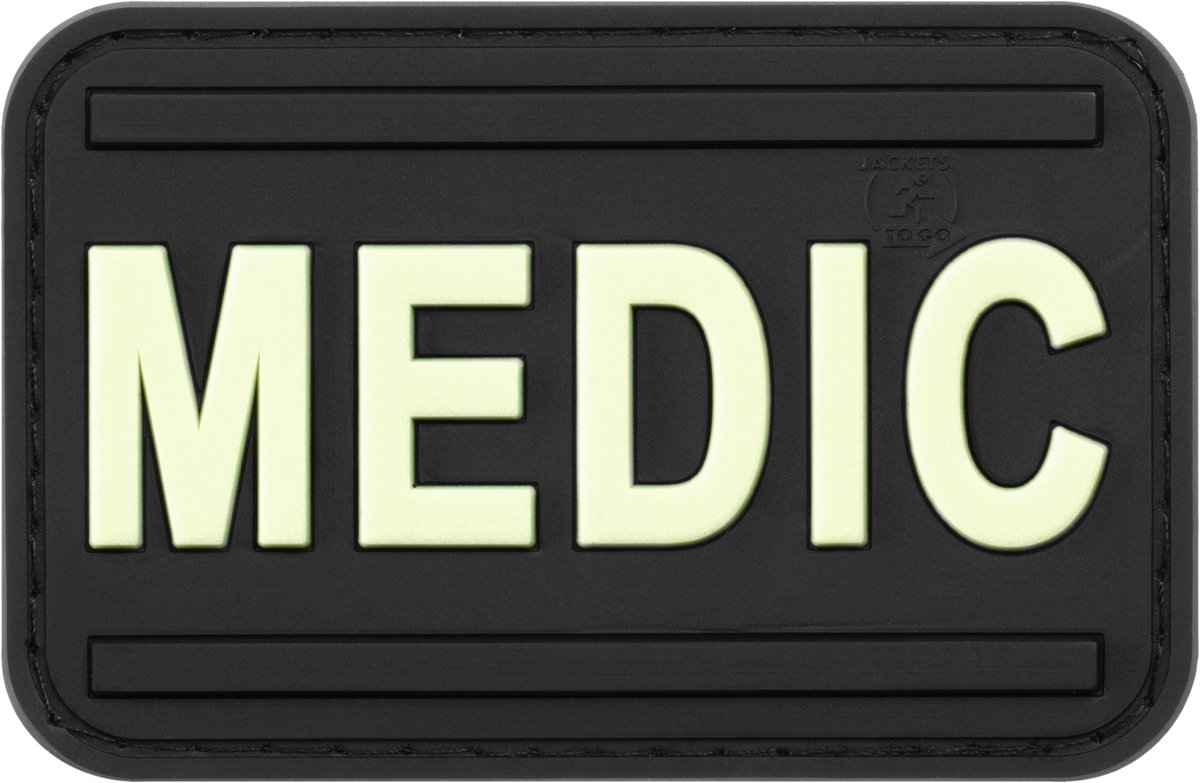 Rubberen badge JTG Medic