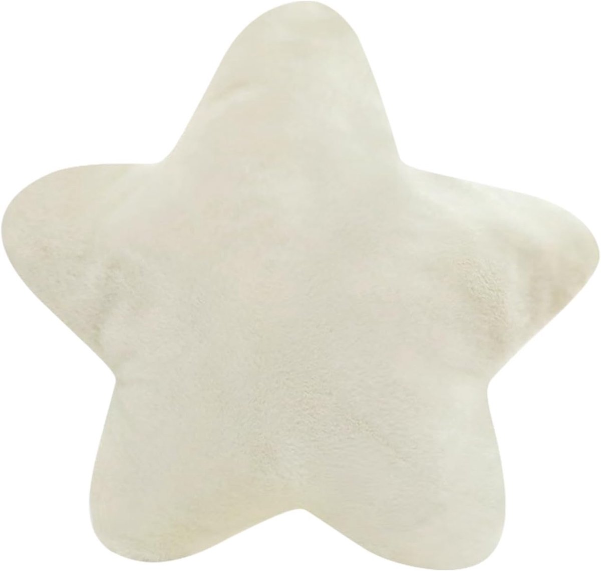 Pluche kussen, stervorm, werpkussen, pluche vloerkussen, 30 cm, bankkussen, pluche stervormig kussen, decoratie voor verjaardag, kinderen, jongens, meisjes en volwassenen (wit)