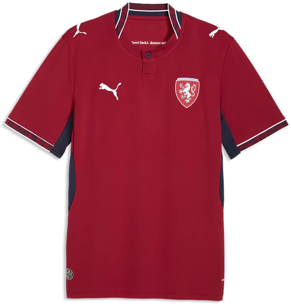 Puma Czech Republic 25/26 Replica Thuis T-shirt Met Korte Mouwen Man Marineblauw