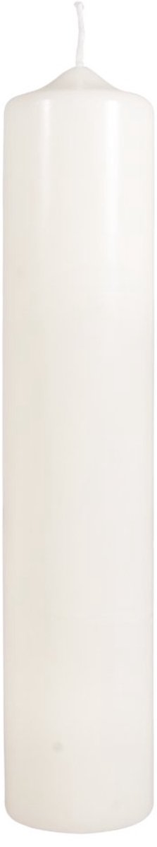 Kaars, crème, rond, lengte 30 cm, diameter 6 cm, 100% paraffine, RAL-keurmerk, ronde kaars, doopkaars, communiekaars, blanco kaars voor decoratie en knutselen
