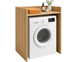 Wasmachinekast - lichtbruin - 66x97x61 cm - met opbergruimte