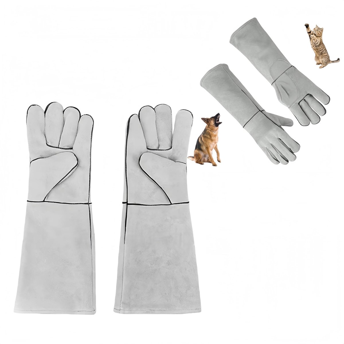 Tuinhandschoenen, lange ademende handschoenen, snijbestendige handschoenen, beetbestendige handschoenen, rundleer, lange rundleer, werkhandschoenen voor het hanteren