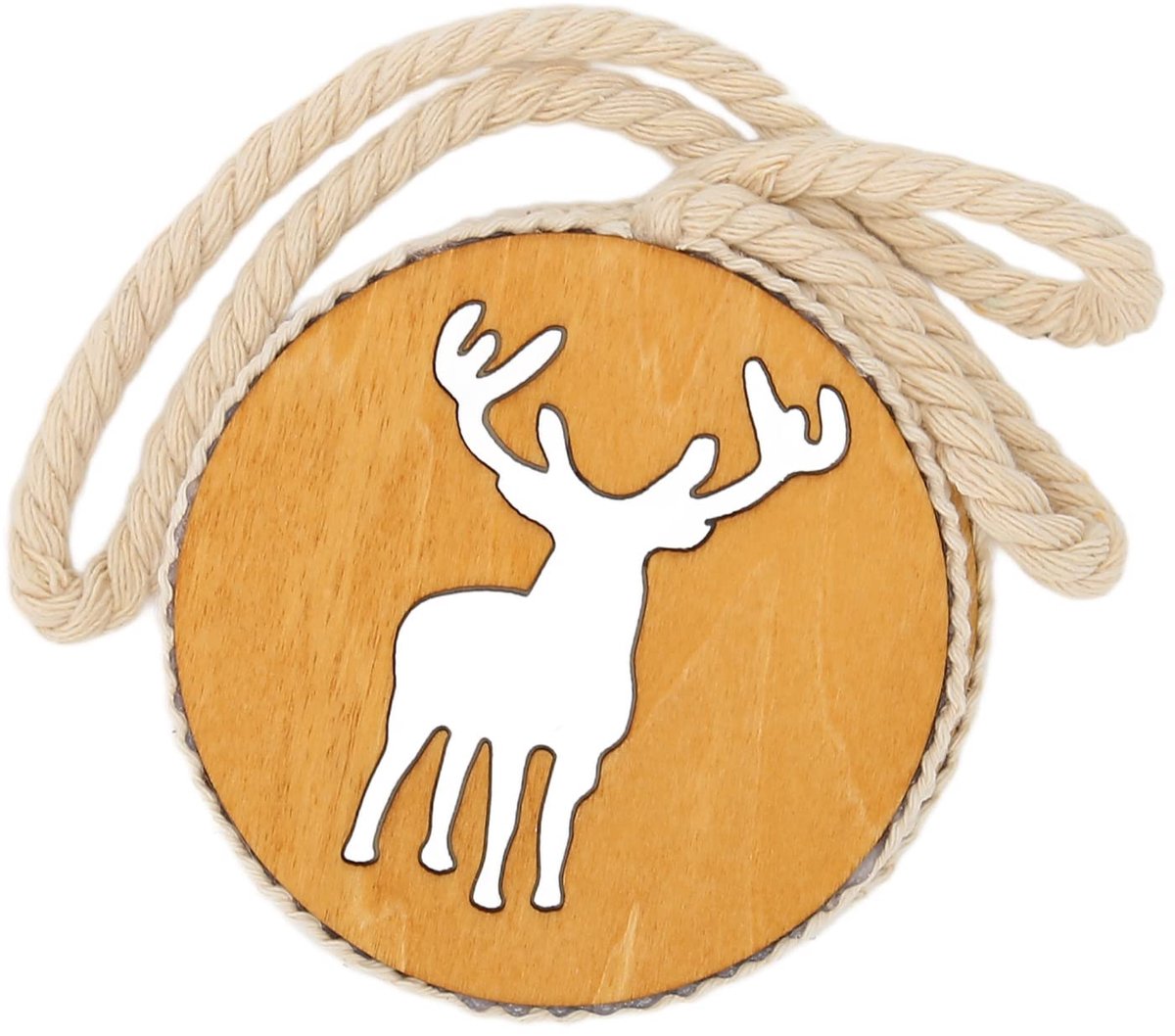 Gordijnsluiting, Gesneden Hertenontwerp, Koordsluiting van Hout, Katoenen Touw, met Magnetisch Ontwerp voor Gordijnen en Raamschermen, Gordijnbanden voor Thuis en op