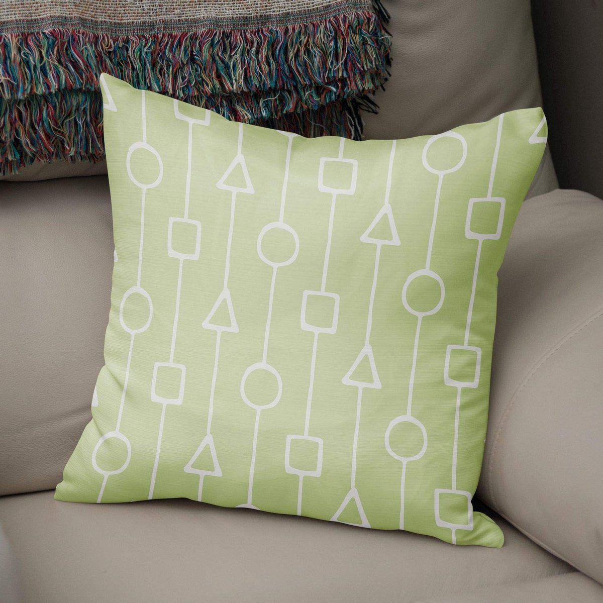 Kussenhoes willekeurig patroon, gooien kussenhoezen, home decoratieve kussenslopen voor woonkamer, bank, slaapkamer, grootte: 43x43 cm - ontworpen en vervaardigd in Turkije
