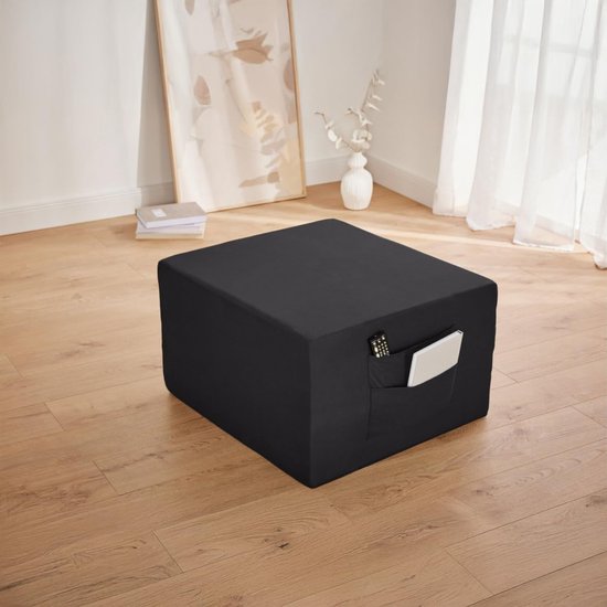 Vouwmatras Gasten - Opklapmatras Slaapmat - Logeren Comfortabel - 6-Delig Ontwerp - 140 x 195 cm - Zwart — afbeelding 3