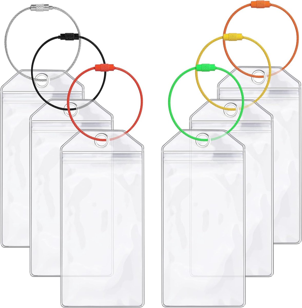 Bagagelabels voor Koffers, Transparant Bagage Etiketten Bagagelabels Kofferlabels, PVC Travel Bagage Tags Kofferaanhanger Bagagelabel voor Reisbagage, Bagage Koffers Tags