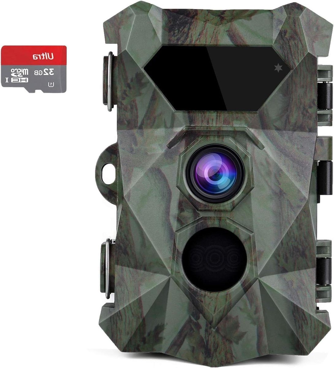 Wildcamera 4K - Trailcamera Bewegingsmelder - Natuurobservatie - 35m Actieafstand - 46 IR LEDs - Groen