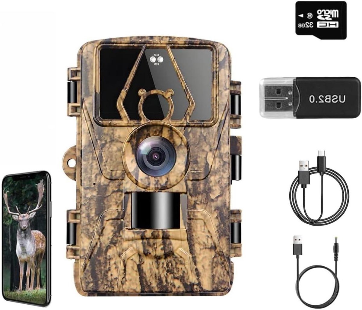 Wildlife Camera - Trail Camera - Natuur Observatie - 8K Video Opname - 60MP Foto's - Groen