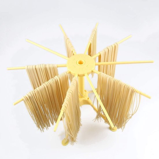 Opvouwbare Pastadroger - Pastarek Droger - Verse Pasta Drogen - 10 Drogen Stangen - 40 x 40 x 28 cm — afbeelding 4