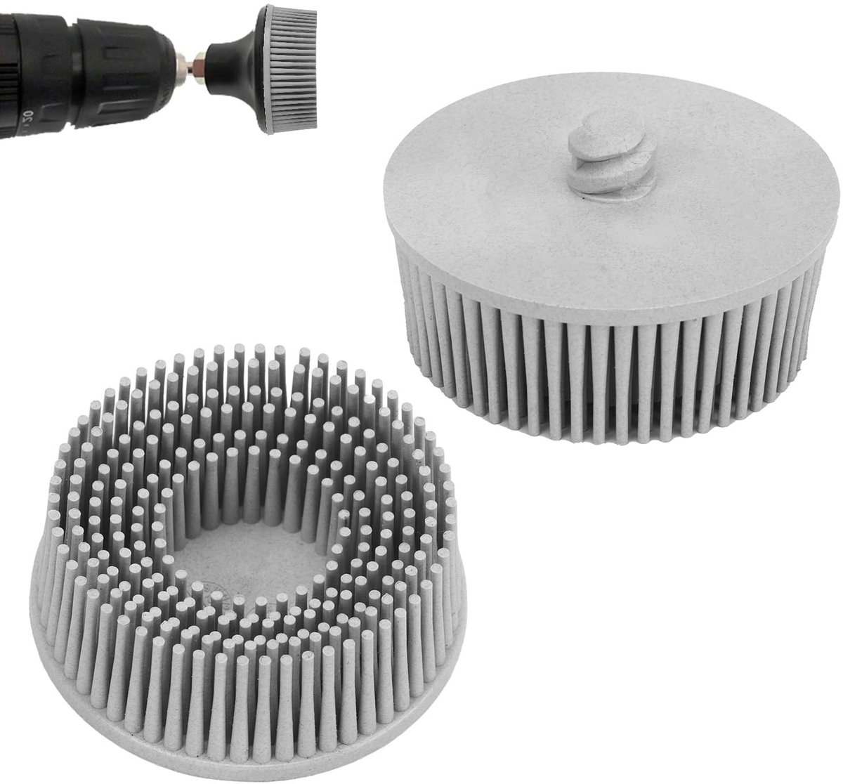 Dailygoods - Harenschijf - Slijpschijf 2 inch - Polijsten en reinigen - Grijs - Siliciumcarbide - Geschikt voor multifunctionele gereedschappen - 25.0...
