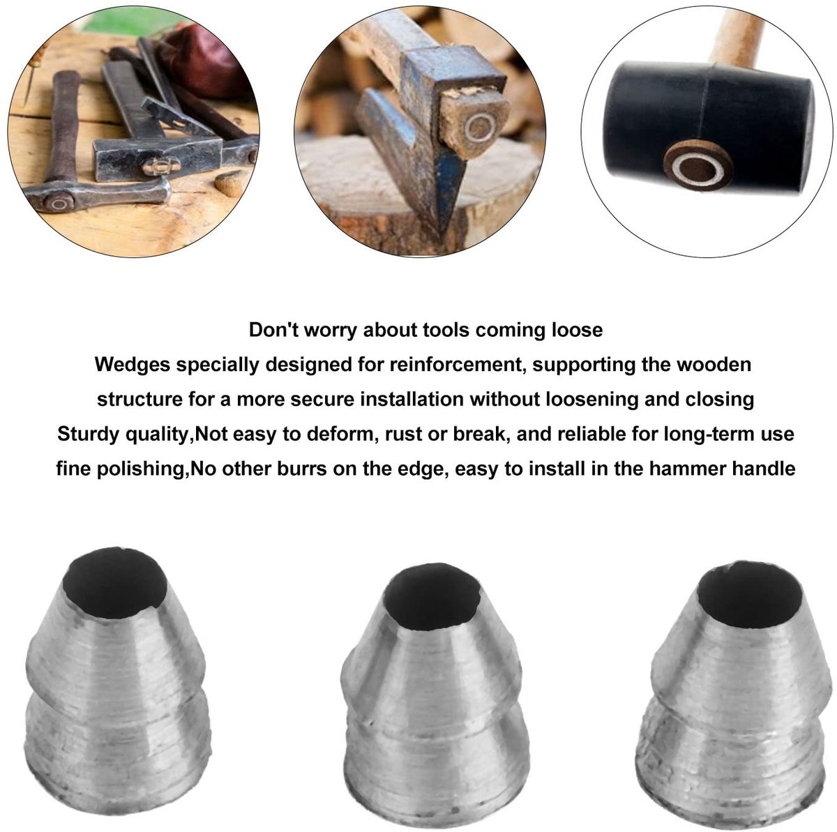 Dailygoods- Wiggen Set van 20 Stuks - Ronde Handvatten - Stalen Hamer Accessoires - Duurzaam Staal - Versterkingsdesign - Geschikt voor Timmerlieden - Bijlwig