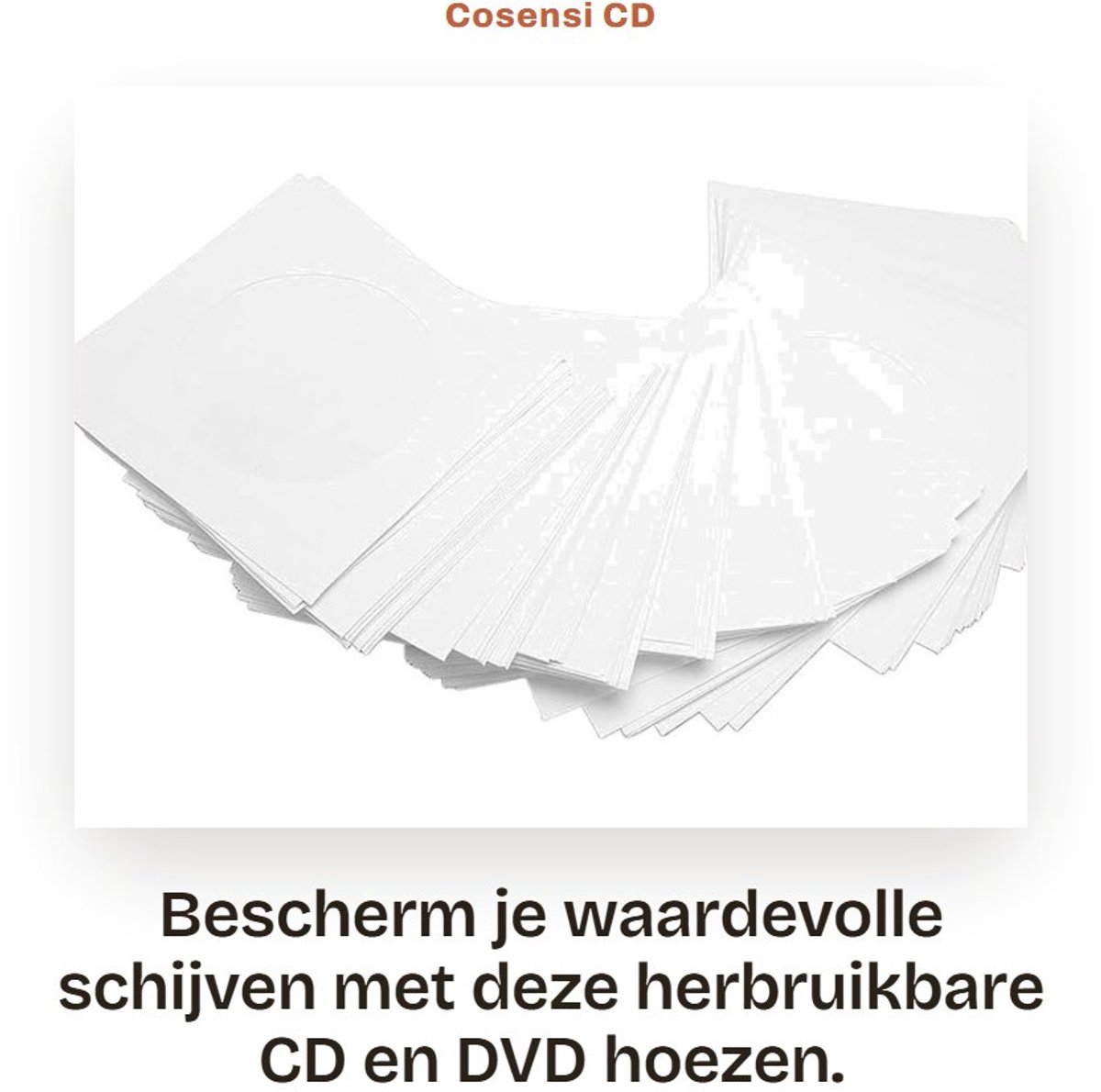 Dailygoods- CD/DVD-Hoes 100 Stuks - Dikke Herbruikbare Hoezen - Stofdichte Enveloppen - Doorzichtig Venster - Effectieve Bescherming - Geschikt voor 8 Cm Schijven - Schijfhoezen