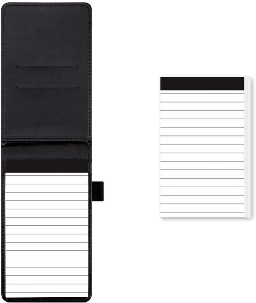 Dailygoods- Notitieblok A7 - Mini Pocket Notitieblok - Pennenhouder - 48 Vellen - PU Afwerking - Draagbaar Ontwerp - Notitieboekje