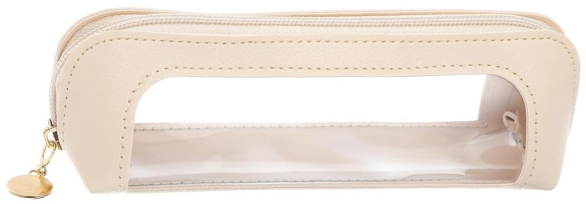 Dailygoods- Make-up Tas Dubbelzijdig - Transparante Toilettas - Waterdicht - PU Lederen Organizer - Lichtgewicht - Elegant Design