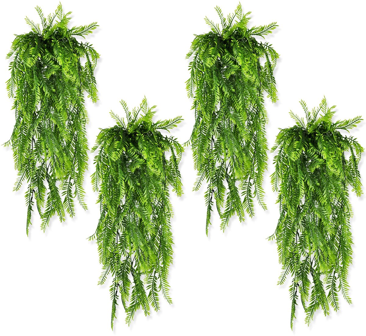 8 stuks kunstplanten, hangende kunstplanten, kunstvarens, kunstplant, hangende groene planten, weerbestendig, balkonplanten voor binnen en buiten, bruiloft, tuin, outdoor decoratie