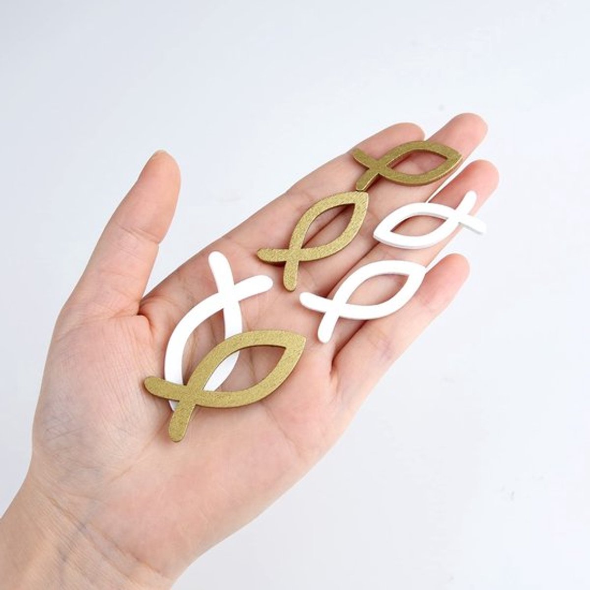Aladdien - Houten Vissen Decoratie - Gouden Tafeldecoratie - Communie