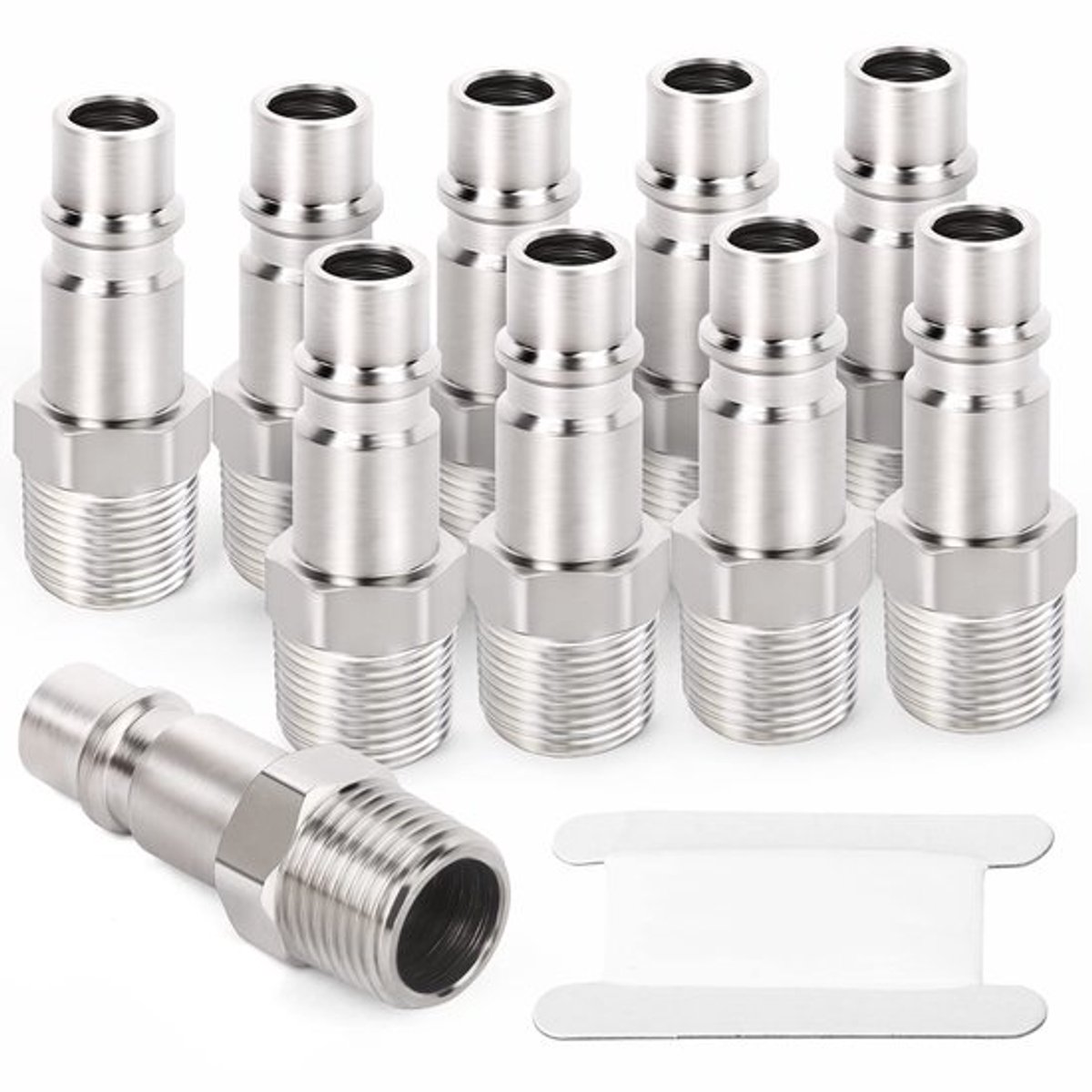 By shayne - 3/8" Draad Mannelijke Industriele Stalen Luchtplug - 10