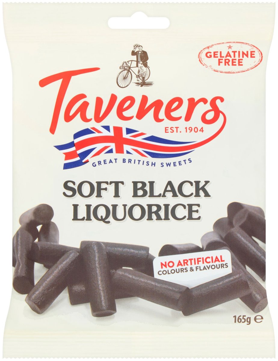 Taveners Black Soft Eating Liquorice (165 gr)
