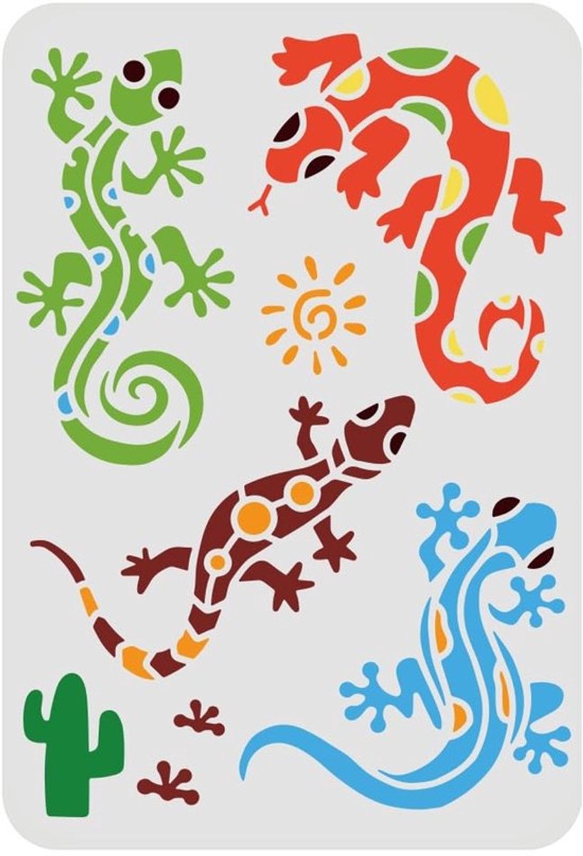 Dailygoody - Sjabloon Hagedissen - Herbruikbaar - 29,7 x 21 cm