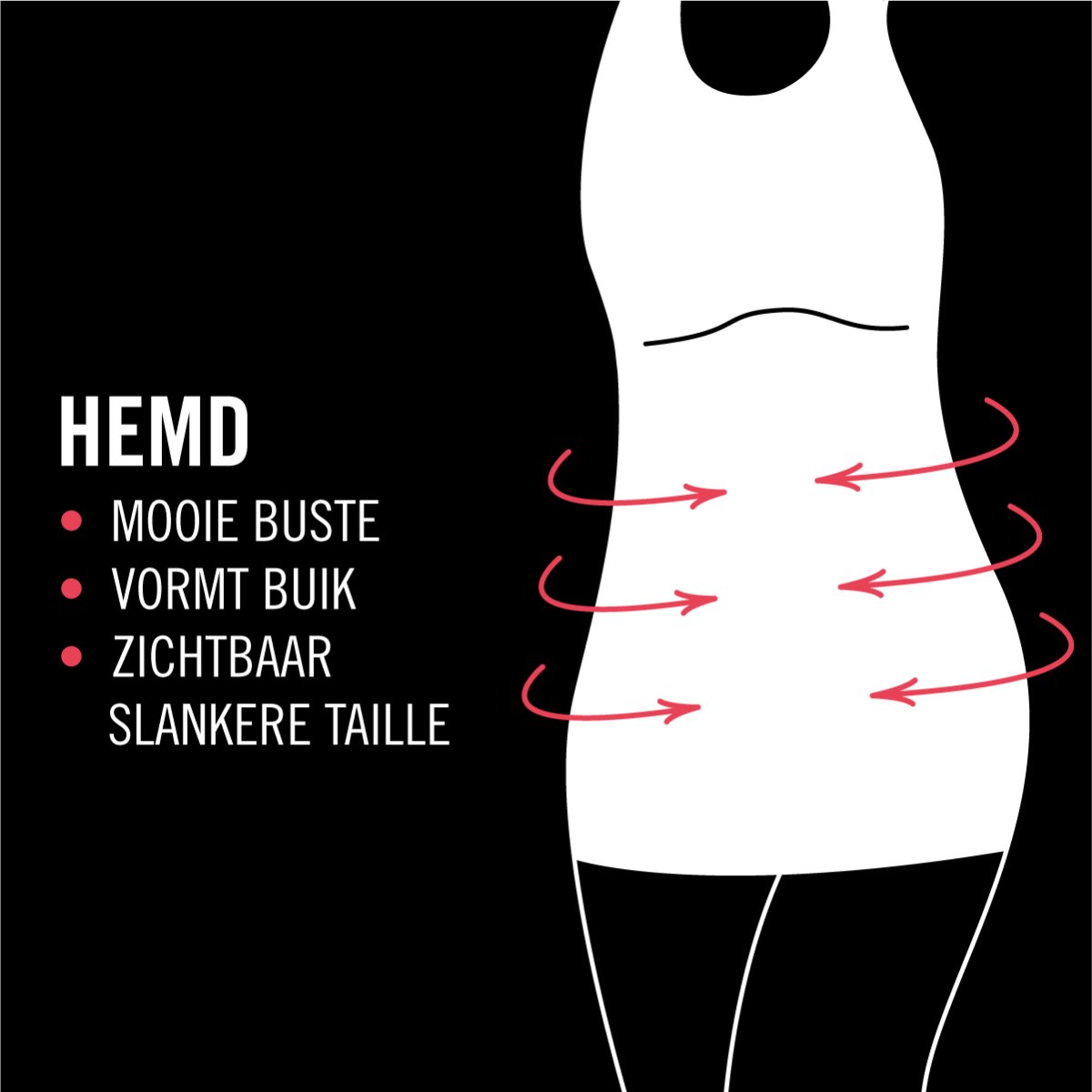 RJ Pure Color Shape Dames Hemd Zwart L