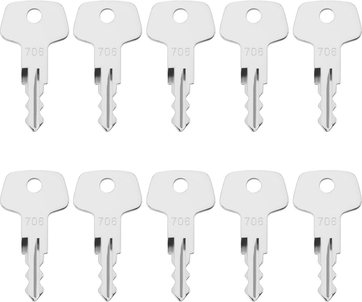 Dailygoods- Ontstekingsschakelaar - Sleutelset 10 stuks - Geschikt voor Liebherr - Robuust metaal - Weerstand tegen hoge temperaturen - Precisie OE-vereisten - Sleutels