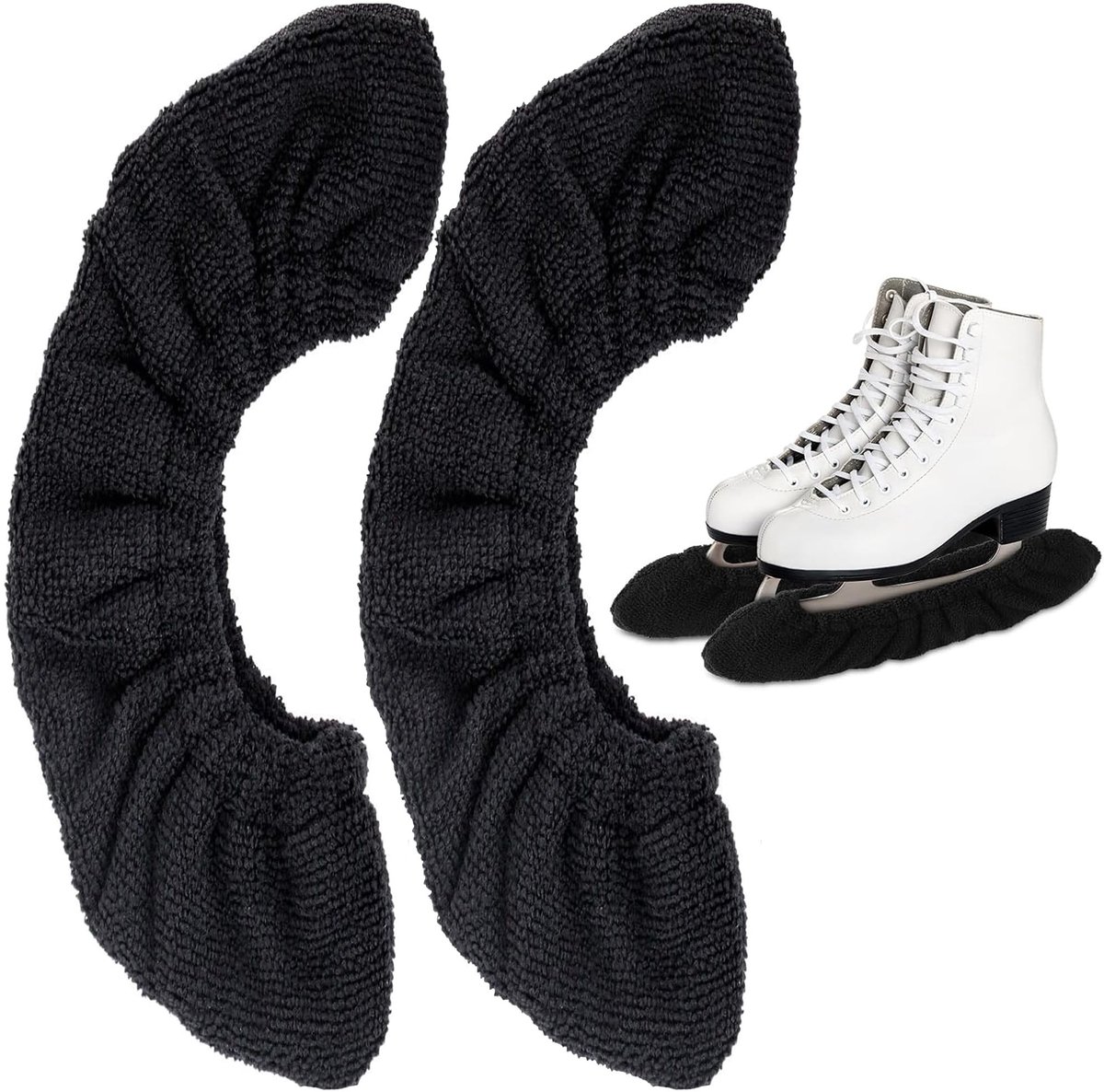 Dailygoods - 1 paar schaatsbeschermers voor schaatsen, elastische beschermers voor schaatsen, lemmetafdekking voor kunstschaatsen, elastische schaatsen voor schaatsen
