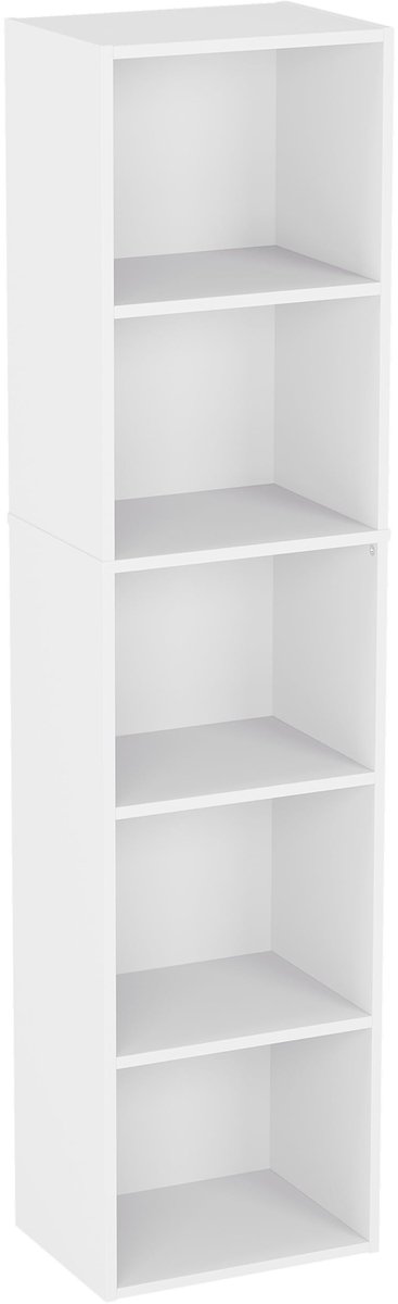 Dailygoods- Boekenkast 5-laags - Boekenkast Kind - Boekenkast Hout - Boekenkast Kinderkamer - Boekenkast Met Deuren - Stevige Constructie - Opslagmeubel