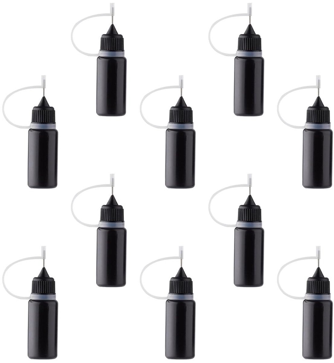 Dailygoods- Applicatorfles 10 ml - Knijpfles - Sprayflacon - Spuitfles - Precisiepunt - Gebruiksvriendelijk met trechter