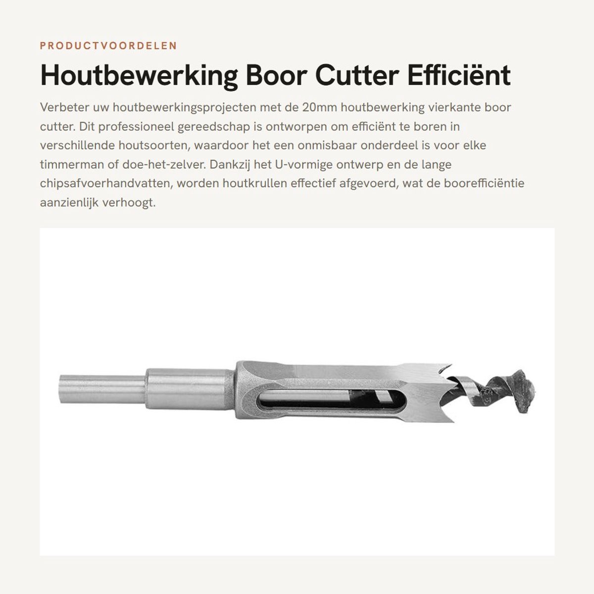 Dailygoods- Houtsnijder U-vormig ontwerp - Boormachine - Houtsnijwerk - Gereedschap - Hooghardheid - Efficiënte houtbewerking - Boor
