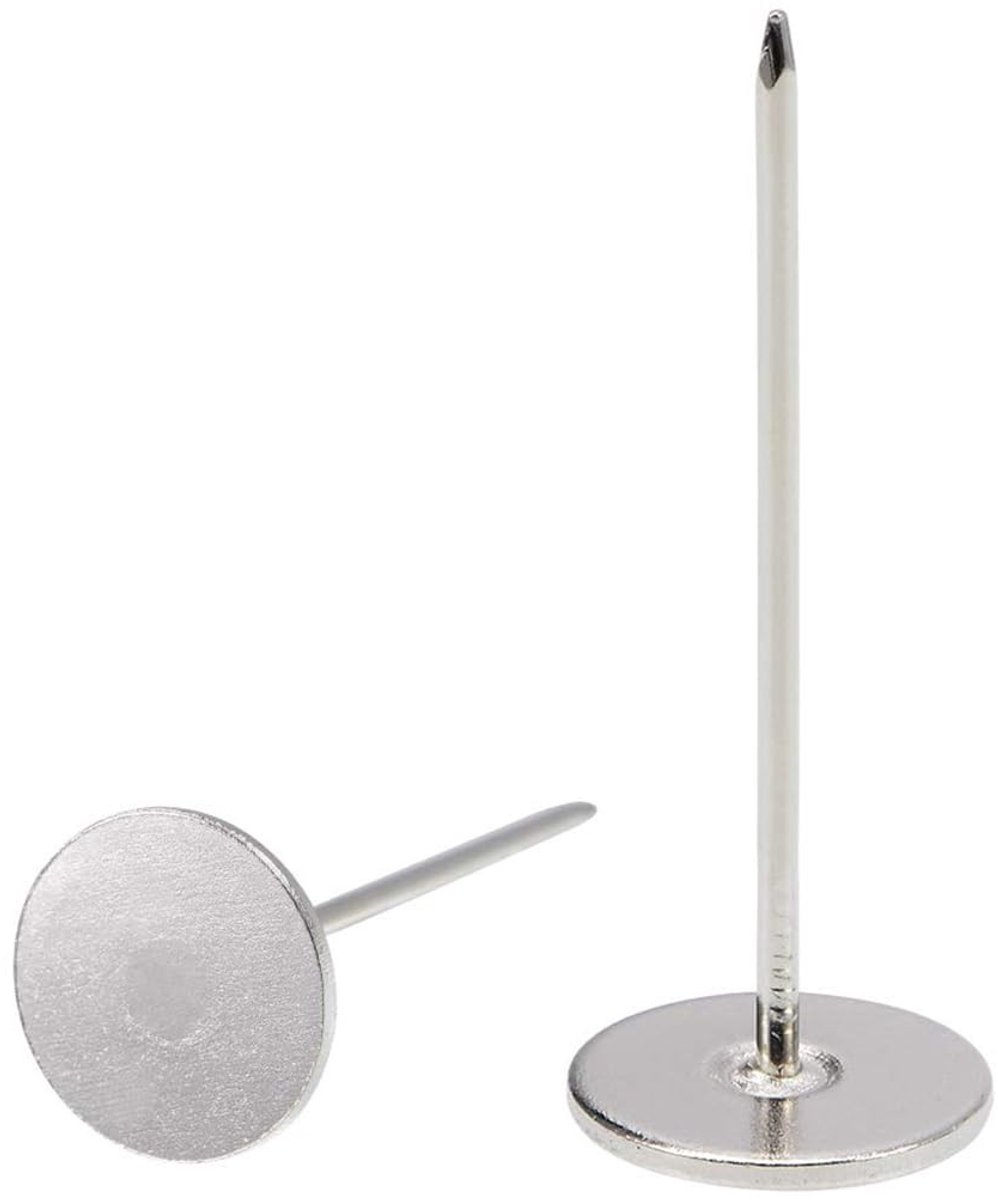 Dailygoods- Drukknoppen 40 stuks - Heavy Duty - Platte Kop - Decoratieve Duimspijkers - Zilver - Duurzaam Metaal