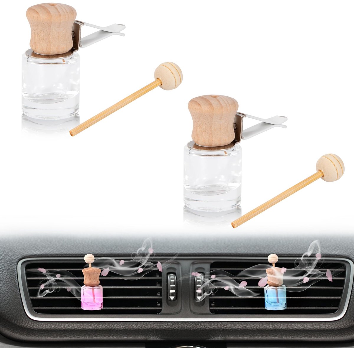 Dailygoods- Autoparfum Fles - Cilinder - Auto Geurverfrisser - Luchtverfrisser Auto - Luchtverfrisser Spray - Geurverspreider