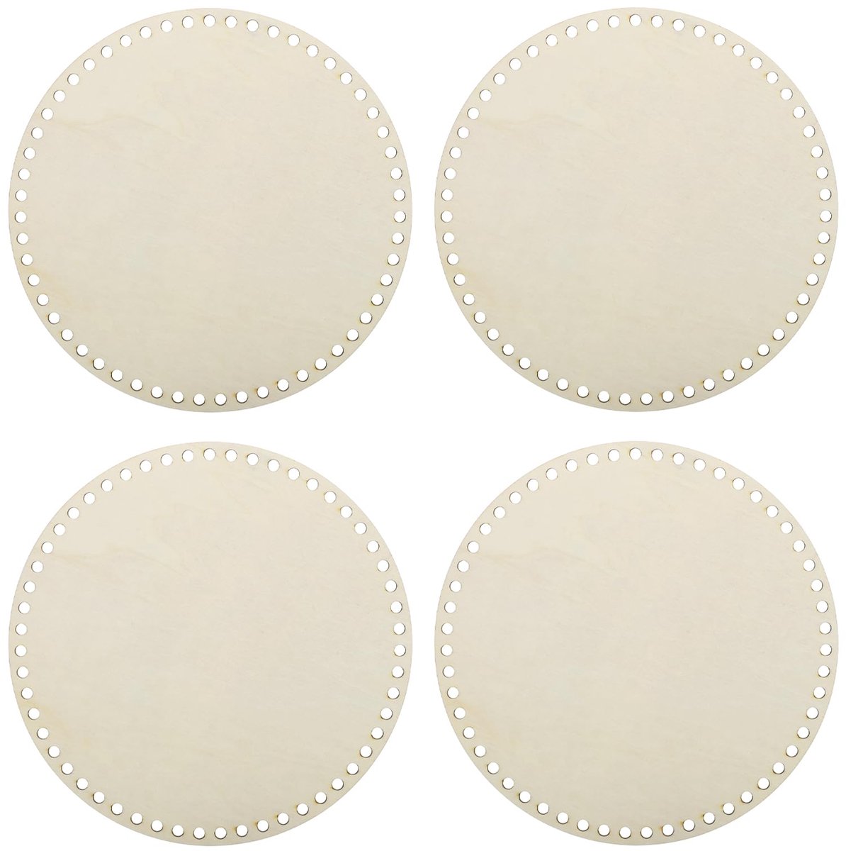Mandbodem, 20 cm, rond, ruw, natuurlijke houten basis, voor gehaakte mand, benodigdheden voor doe-het-zelf, handwerk, weven, woondecoratie