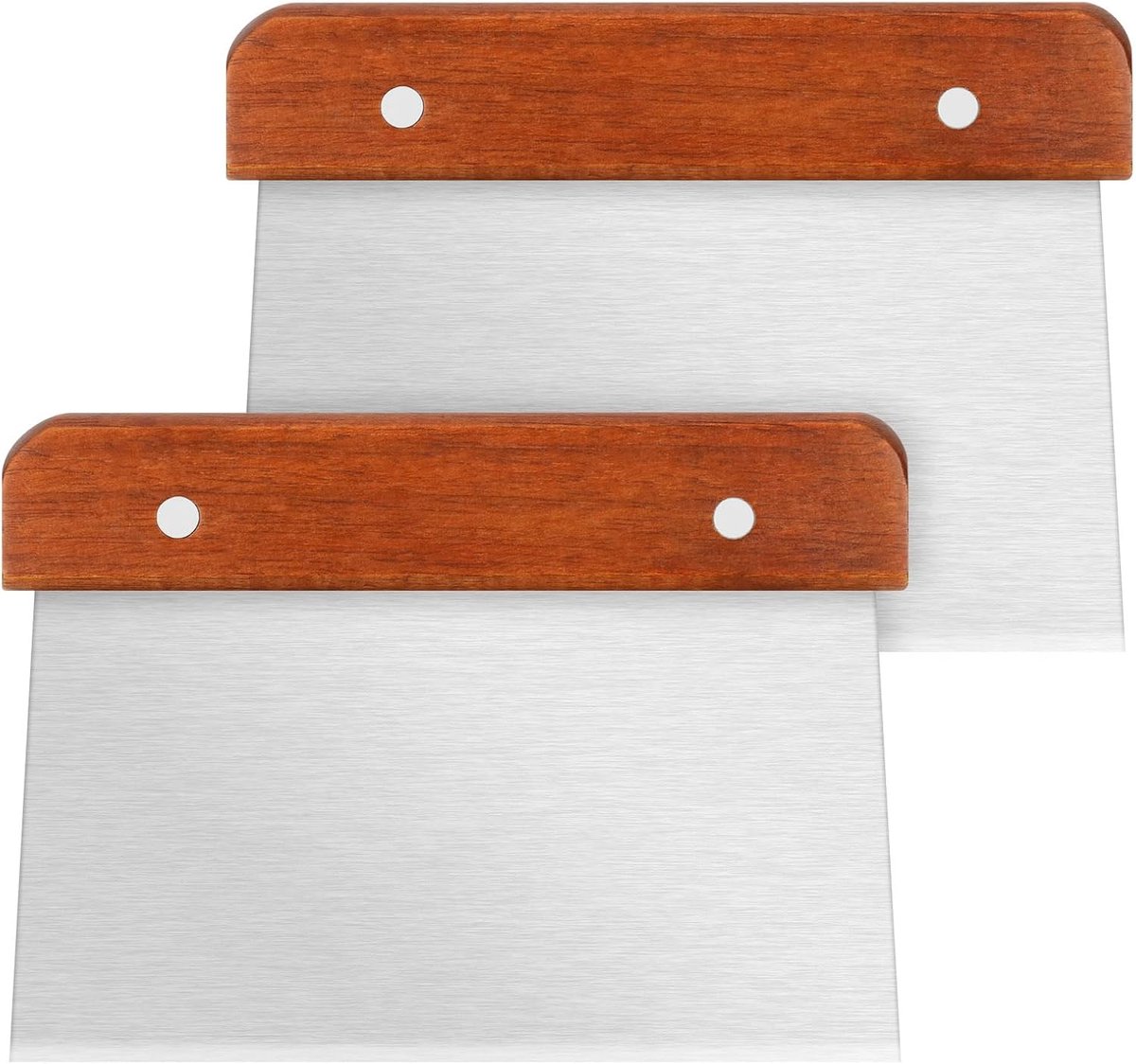 Deegschraper Cutter, 2 stuks roestvrijstalen deegschraper plastic vorm spatels flexibele deegsnijder voor pizza gebak brood bakken crème gladder