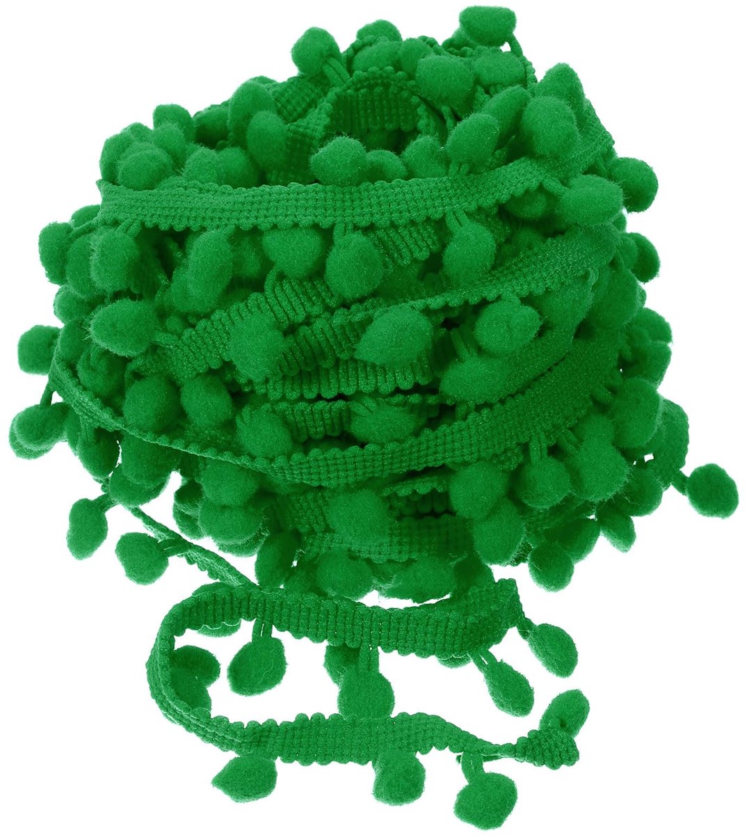 10 yards Pom Pom Bal Fringe Trim, Lint Naaien, Accessoire DIY Crafts voor Home Gordijnen, Clothes, Kussendecoratie (8 mm, donkergroen)