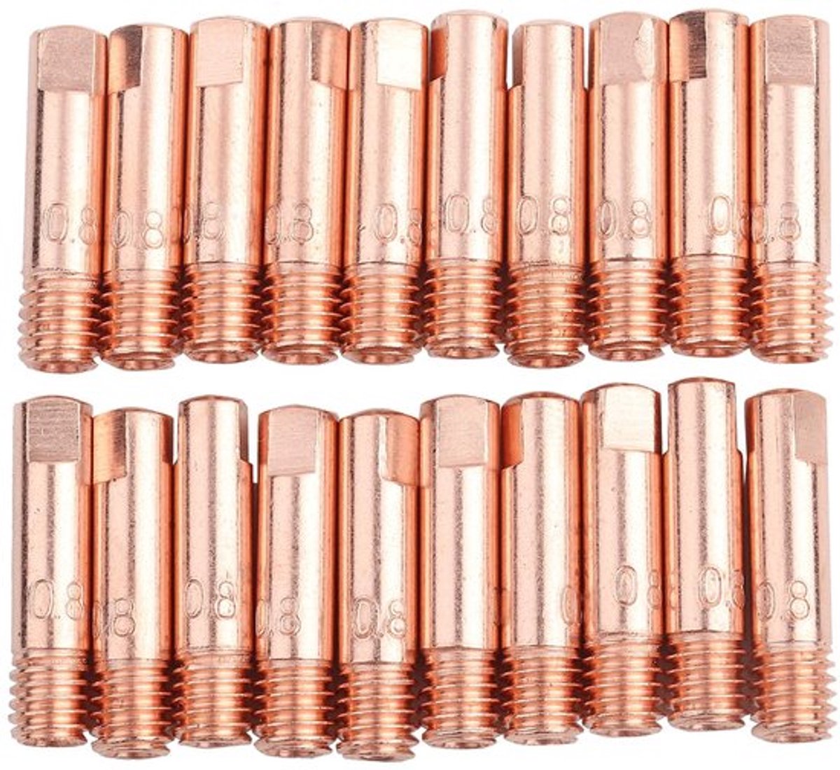 Golden crown - Koperen contactpunten - 20-delige set - 0,8/1,0 mm