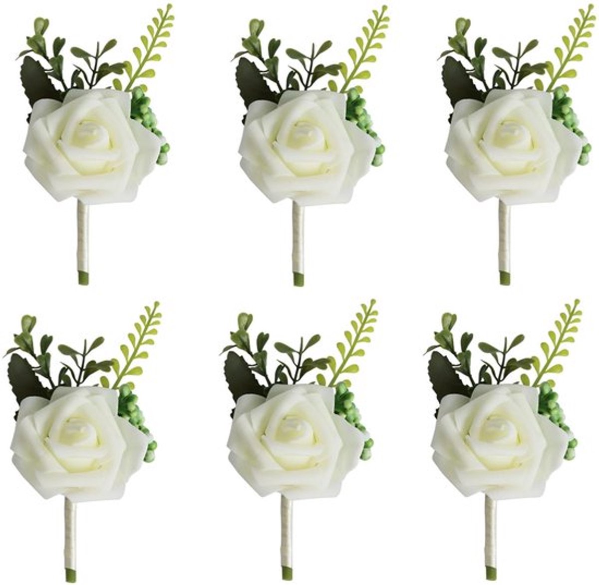 Dailygoods- Corsages 6 Stuks - Bruiloft Bloem - Bruidsmeisjes