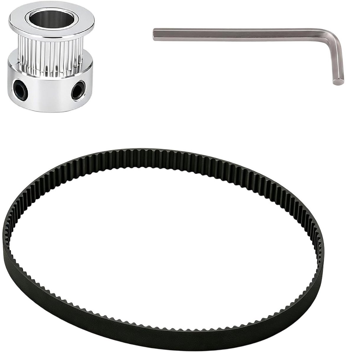 Set synchrone wielen en tandriemschijven van aluminium voor voedselverwerkingsmachines en accessoires
