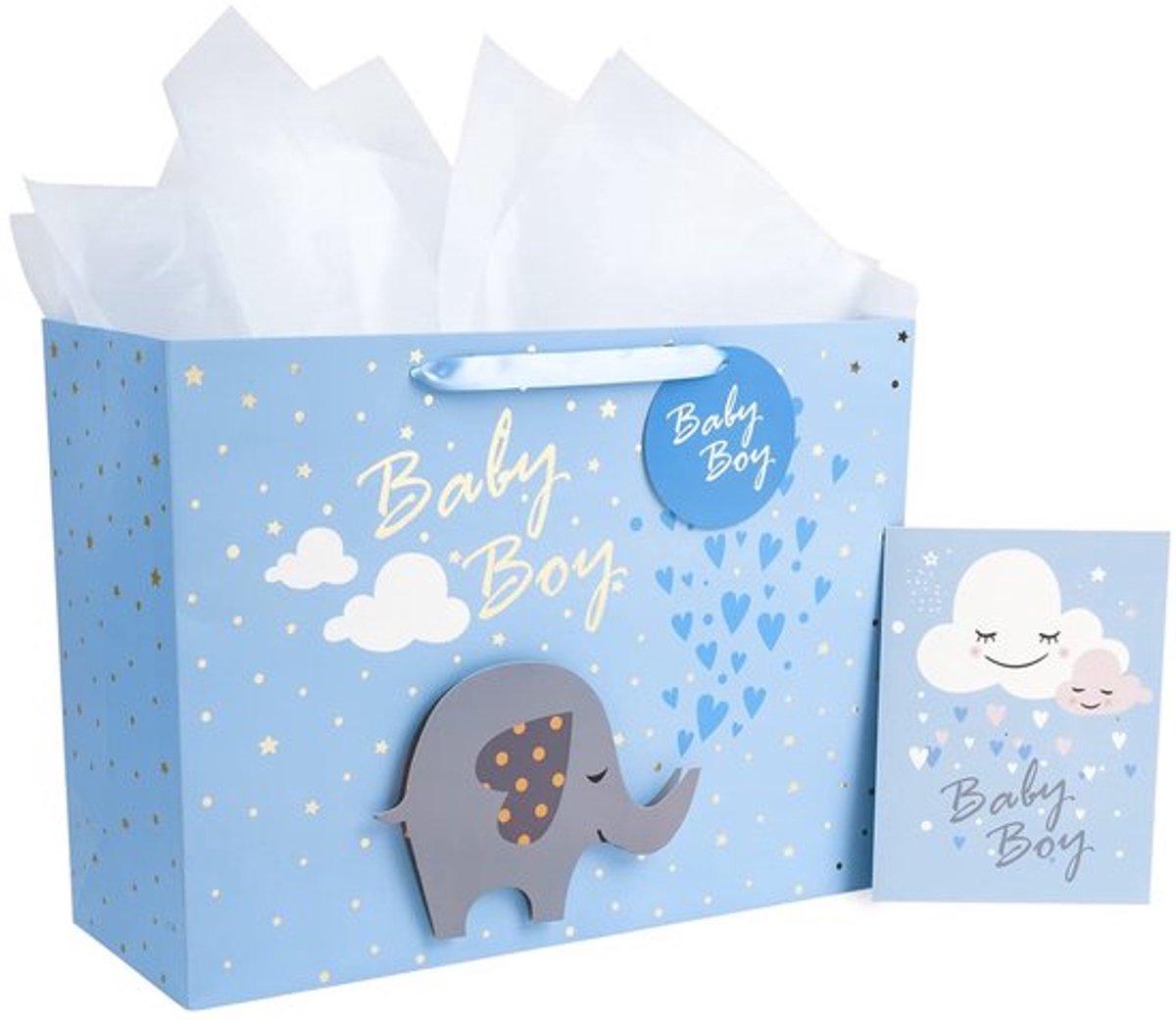 Dailygoody - Extra grote geschenktas - Baby Boy - Inclusief