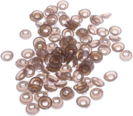 zalati Poppen neus 100 stuks met draadeinde sluitring kunststof voor naaldvilten berenpoppen speelgoed - zwart, 5 mm — afbeelding 4