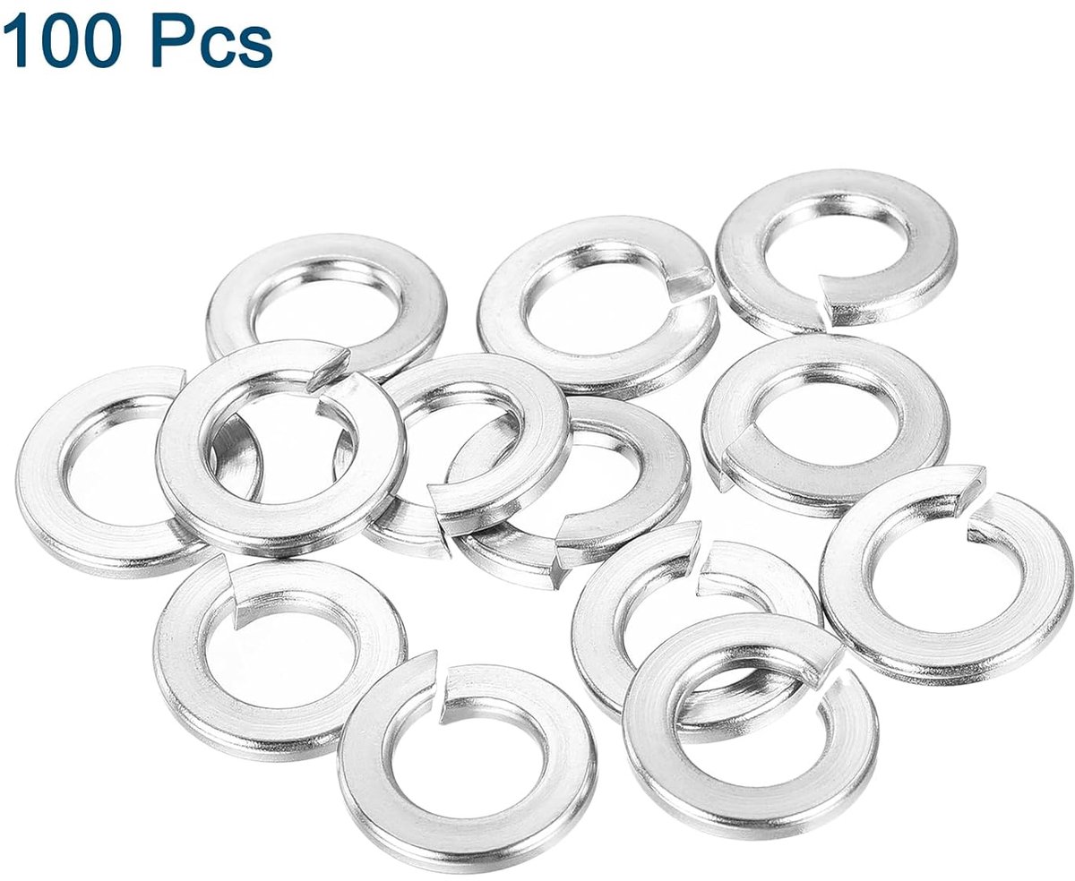 borgring 3/8 inch, 100 stuks roestvrij staal 304 spiraalveerringen voor machineschroeven
