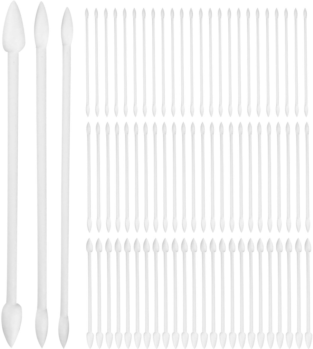 Dailygoods - 150 stuks reinigingswattenstaafjes, wattenstaafjes voor elektronische apparaten, nauwkeurige wattenstaafjes, dubbelzijdige wattenstaafjes, puntige wattenstaafjes
