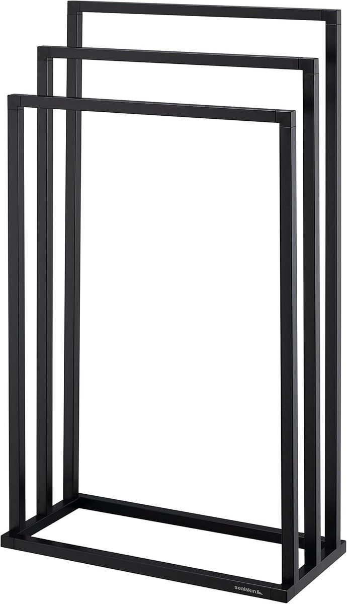 Tube, Handdoekrek vrijstaand, Zwart, 210x450x840mm